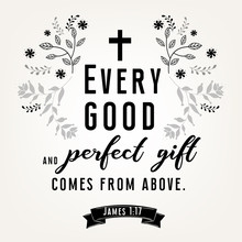Bible Quote Verbs In Floral Wreath Vector Design