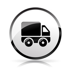 Wall Mural - truck icon on white background