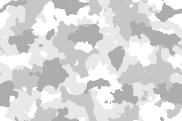 Wall Mural - Camouflage seamless pattern. Trendy winter camo, repeat print. Vector illustration.