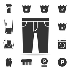 Poster - pants icon. Detailed set of laundry icons. Premium quality graphic design. One of the collection icons for websites, web design, mobile app