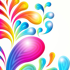 Poster - Abstract colorful arc-drop background. Color graphic elements. Modern design illustration.