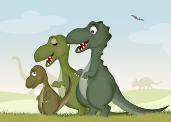 Poster - illustration of prehistoric dinosaur