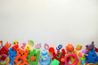 © dyageleva - Children's toys and accessorieson a White background.view from above