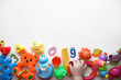 © dyageleva - Children's toys and accessorieson a White background.view from above