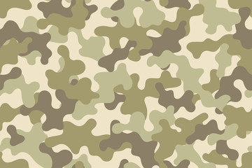 Wall Mural - Woodland camouflage. Trendy style camo, repeat print. Vector illustration.