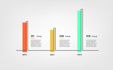 Fototapete - Diagram cartoon steps infographics with retro colors - can illustrate a strategy, workflow or team work, vector flat color, business template for presentation. Can be used for, banner, web design