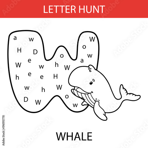 Fotografía Vector illustration of printable kids alphabet worksheets educational game Lette