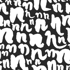 Poster - Vector Pattern with Calligraphy Letters N