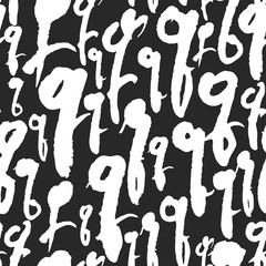 Poster - Vector Pattern with Calligraphy Letters Q