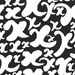 Poster - Vector Pattern with Calligraphy Letters X