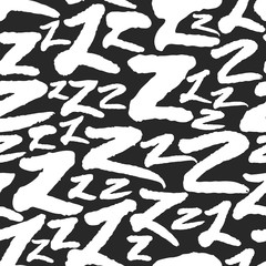 Poster - Vector Pattern with Calligraphy Letters Z