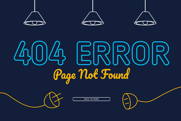 Poster - 404  error not found page  background vector design