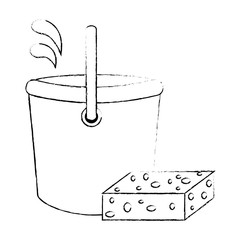 Poster - plastic bucket with sponge