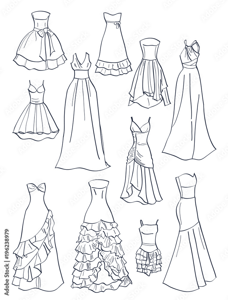 sketches of prom dresses Prom dress drawing Images