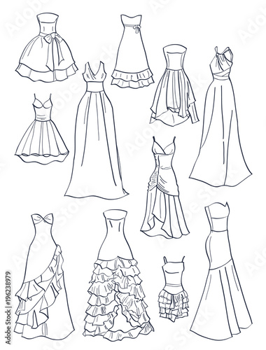 Vector Line Prom Dress