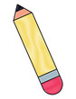 pencil icon over white background, colorful design. vector illustration