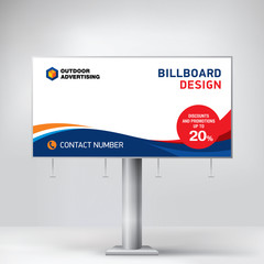 Wall Mural - billboard design, template for outdoor advertising, posting photos and text. modern business concept