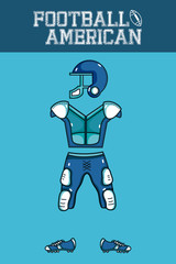 Canvas Print - American football armour