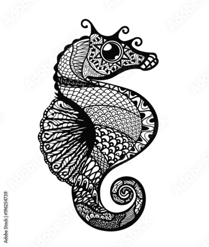 Download Seahorse Mandala Stock Vector Adobe Stock