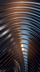 Aufkleber - Wave band abstract background surface 3d rendering