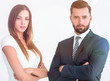 © ASDF - A business man and woman with their hands crossed