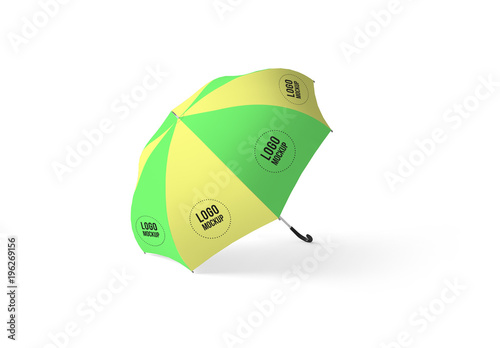 Download 3d Umbrella Mockup With Colorful Stripes Stock Template Adobe Stock