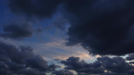 Wall Mural - timelapse of beautiful evening sky. high quality 4k, not birds