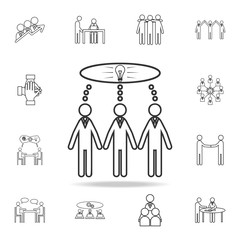 Poster - team idea icon. Detailed set of team work outline icons. Premium quality graphic design icon. One of the collection icons for websites, web design, mobile app