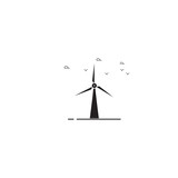Fototapeta  - Wind turbine vector icon