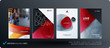 Creative design of brochure set, abstract annual report, horizontal cover