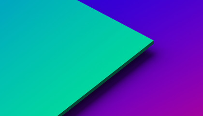 Aufkleber - Abstract 3d rendering of a surface with gradient. Modern geometric background. Minimalistic design for poster, cover, branding, banner, placard.