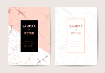 wedding cards with marble texture and gold. design for cover, banner, invitation, card Branding and identity Vector illustration.