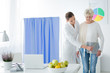 © Photographee.eu - Dietician measuring woman's body circuit
