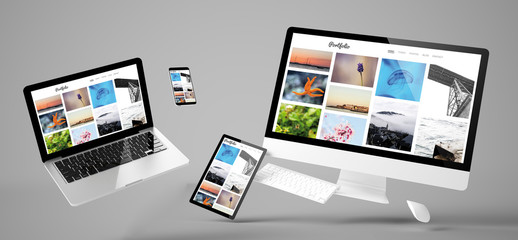 Poster - flying devices portfolio responsive website