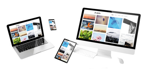 Poster - flying devices portfolio responsive website