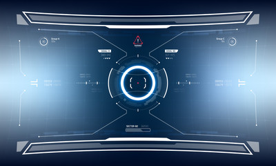Wall Mural - Sci-Fi Virtual Reality Technology Hud Screen Design