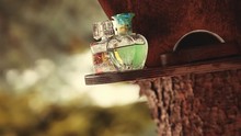 Spring Forest Glass Perfume Green Heart