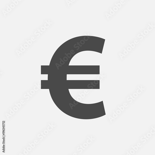 Fotografía Euro currency sign vector icon