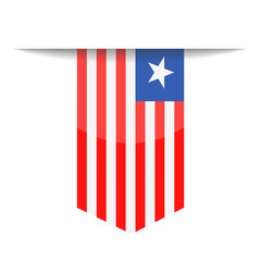 Liberia Flag Vector Bookmark Icon