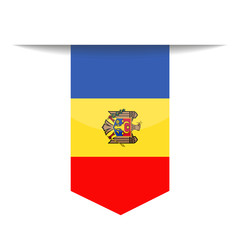 Moldova Flag Vector Bookmark Icon
