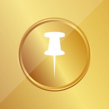 Gold Medaille - Reißzwecke