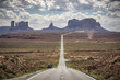 On the road to the Monument Valley