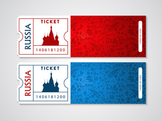 Wall Mural - Russia plane tickets for travel and tourism