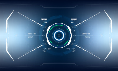 Wall Mural - Sci-Fi Virtual Reality Technology Hud Screen Design