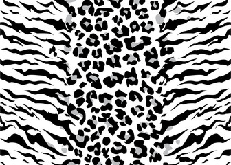 leopard tiger jaguar texture abstract background. Vector jungle. Bengal cat. black white tiger. stripe