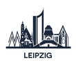 Detailed emblem of city Leipzig, Germany