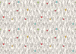 Funny bunny seamless pattern. Illustration of cute easter bunnies with easter eggs and hearts. Bright easter background for textile, fabric, covers, scrapbooking, wallpapers, print, gift wrapping.