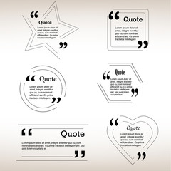 Modern block quote and pull quote design elements creative quote text template