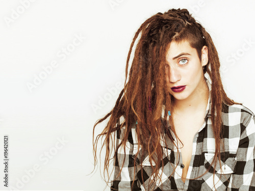 Real Caucasian Woman With Dreadlocks Hairstyle Funny
