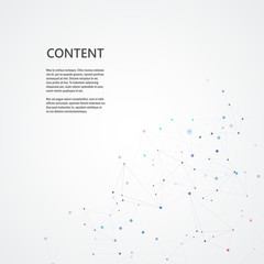 Aufkleber - Lines connecting creative grid points on surface. Abstract cover background